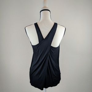 Helmut Lang Tissue Weight Twist Back Tank Black